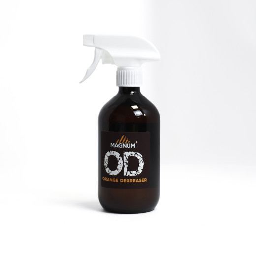Засіб для очищення чутливих поверхонь від липких плям, бітуму, клею OD MAGNUM ORANGE DEGREASER 500 мл