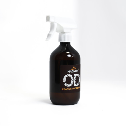Засіб для очищення чутливих поверхонь від липких плям, бітуму, клею OD MAGNUM ORANGE DEGREASER 500 мл