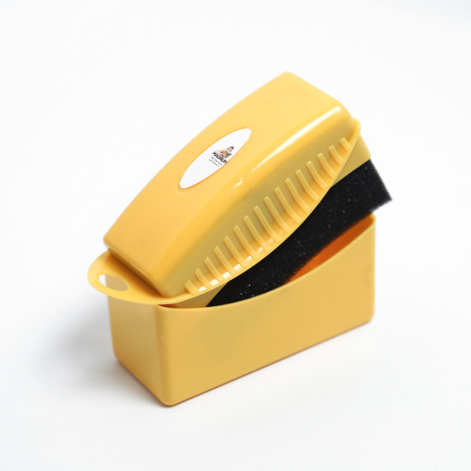 Аплікатор з кришкою та утримувачем для чорніння гуми і пластику Magnum жовтий Аплікатор з кришкою та утримувачем для чорніння гуми і пластику Magnum жовтий
