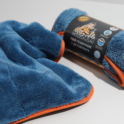 Рушник/Мікрофібра двостороння для сушіння MAGNUM 50*60см, блакитний