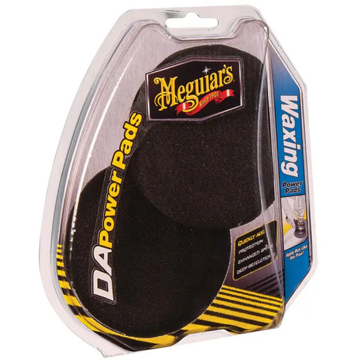 Набір м'яких кругів для нанесення воску - Meguiar's DA Waxing Power Pads 90 мм. 2 шт. чорний (G3509INT)