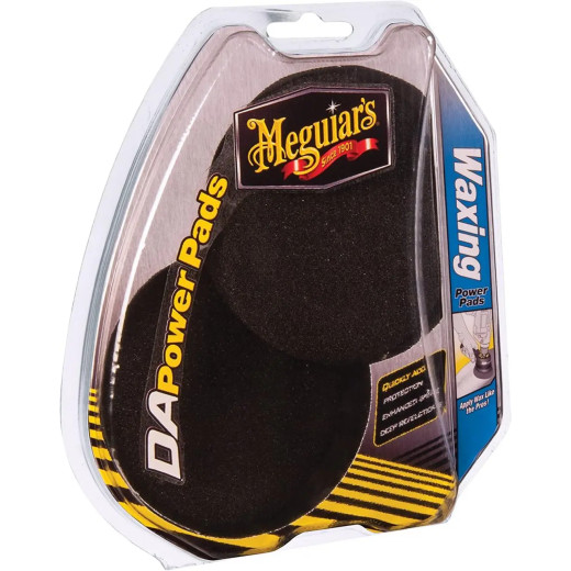 Набір м'яких кругів для нанесення воску - Meguiar's DA Waxing Power Pads 90 мм. 2 шт. чорний (G3509INT)