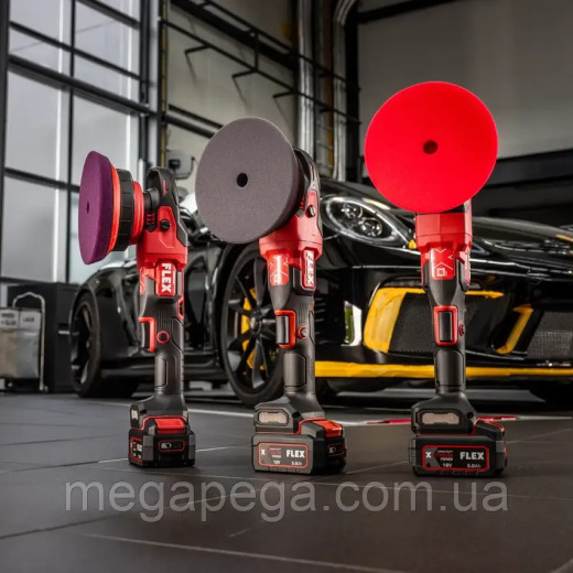 Акумуляторна роторна полірувальна машина FLEX 18 В PE 150 18-EC C