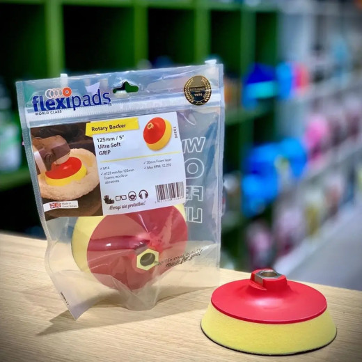 Оправка для роторной машинки мягкая - Flexipads Ultra Soft Velcro М14 125 мм. 5 Оправка для роторной машинки мягкая - Flexipads Ultra Soft Velcro М14 125 мм. 5