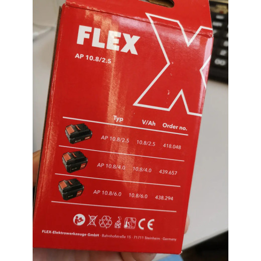 Акумуляторна батарея - FLEX AP 10.8/2.5 Li-Ion (418048) Акумуляторна батарея - FLEX AP 10.8/2.5 Li-Ion (418048)