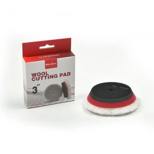 Полірувальний круг шерстяний - MaxShine Wool Cutting Pad 75 мм. (2064075R) Полірувальний круг шерстяний - MaxShine Wool Cutting Pad 75 мм. (2064075R)