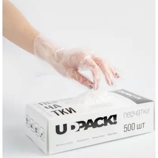 Рукавички поліетиленові - UDPACK 500 шт. в картонній упаковці (18177) Рукавички поліетиленові - UDPACK 500 шт. в картонній упаковці (18177)