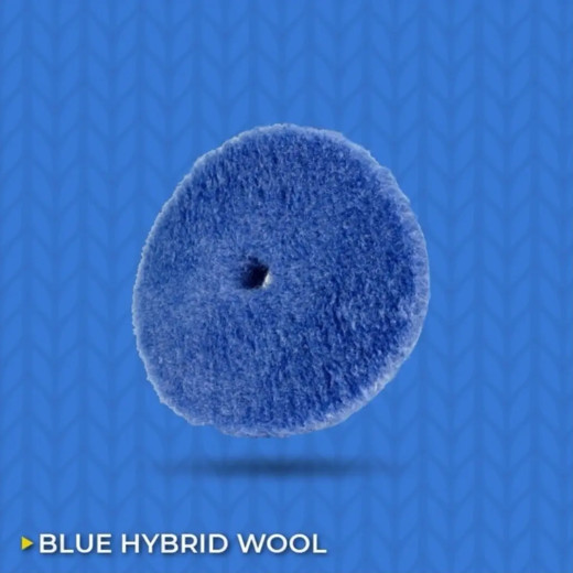Полірувальний круг з центральним отвором гібридна шерсть - Lake Country Blue Hybrid Wool 125 мм (HYB-133) Полірувальний круг з центральним отвором гібридна шерсть - Lake Country Blue Hybrid Wool 125 мм (HYB-133)