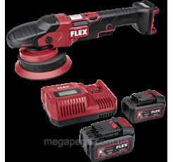 АКУМУЛЯТОРНА БЕЗЩІТКОВА ЕКСЦЕНТРИКОВА ПОЛІРУВАЛЬНА МАШИНА FLEX XFE 15 150 18.0-EC SET