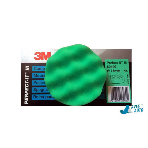 Полірувальний круг жорсткий - 3M Perfect it™ III Hookit™ 75 мм. зелений (50499)