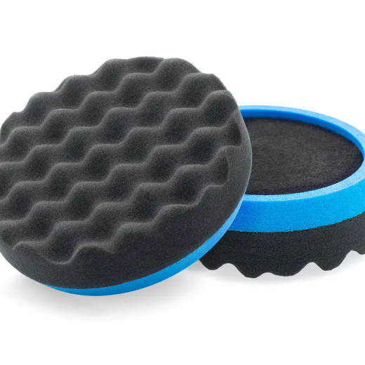 Полірувальний круг хвилястий з бортами м'який - Flexipads Body Shop 150 мм. черно-синий (44610)