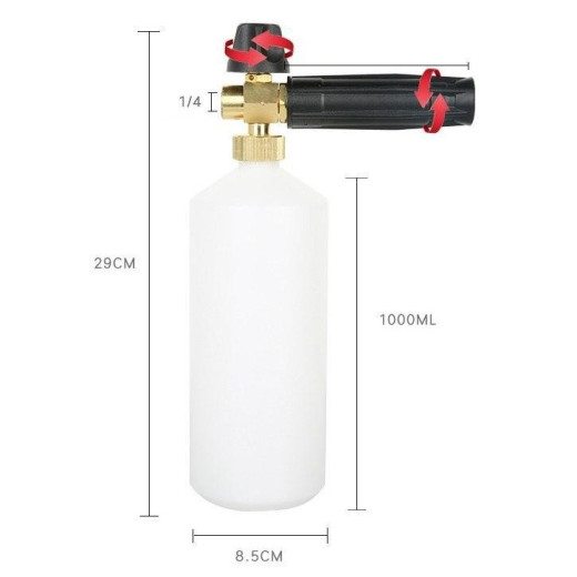 Пінна насадка (Пінокомплект) та бутилкою Spayers Italy (без швидкоз'єма) Пінна насадка (Пінокомплект) та бутилкою Spayers Italy (без швидкоз'єма)